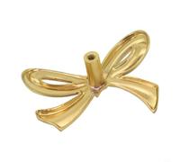 Zeroupshop Solid Brass Bow Shape Drawer Pull Gold Finish Decorative | Sturdy metal build, resistant to wear, elegant curve style, updates old furniture, farmhouse modern decor
