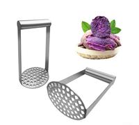 Zeroupshop Stainless Steel Manual Potato Masher Squeezed, Potato Ricer, Vegetable Masher, For Garlic Press Cooking Mashed Potatoes Vegetables Fruits
