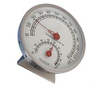 Zeroupshop Stainless Steel Sauna Thermometer Hygrometer with Versatile Temperature Range and RH Humidity Accuracy, Clear for Dial and Adjustable Mounting for Indoor Climate Control(1)