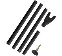 Zeroupshop Telescopic Door Security Bar 19-52 Inch Adjustable(Black) | Cold rolled steel build, spray finish, rust resistant, supports 400lbs force, for durable construction
