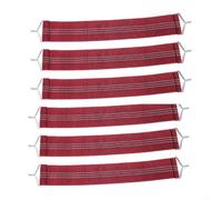 Zeroupshop Thicken Gravity Chair Belts 6 Pack Metal Hook Fabric Reinforced Anti-Crack Belt For Sun Lounger Recliner Folding Chair Bungee Chair Outdoor Patio Lawn Furniture