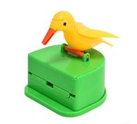 zeroupshop Toothpick Holder Automatic Up Bird Shape Dispenser for Splinter Free Picks Home Decor Plastic 8.9x7.8cm(B)