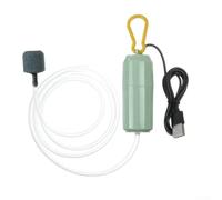 Zeroupshop USB Aquarium Air Quiet Oxygenator with Air Stone for Fish Tank for Outdoor Fishing Seafood 7.5x3 cm, for Outdoor Fishing Seafood Oxygen Supply, Small Fish Bowl Bubbler(Green)