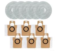 Zeroupshop Vacuum Cleaner Accessories For JONR For T5; PRO: Microfibre Mop Cloths And Dust Bags Set, Efficient Cleaning, Hygienic Floor Maintenance, Sturdy Design, Quick Replacement