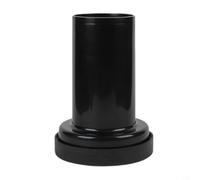 Zeroupshop Wall-Mounted Toilet Drain Pipe, 185mm ABS PP For Sewage Connection Tube for Concealed Cistern, Black Flushing Extension with Seal, 89mm Diameter