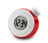 Zeroupshop Water-Powered Silent Clock with Date and Stopwatch, Battery-Free Digital Desk for Home Office, ABS Alarm, No Ticking Noise (Green)(Red)
