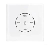 Zeroupshop WiFi And Blue-tooth Smart Boiler Control Switch 40A Water Heater Touch Panel With Remote App for access, Countdown Timer, Voice Control For Alexa, Child Lock Safety, White(White)