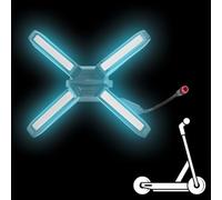 Zeroupshop X-Shaped Headlight for Ninebot ZT3/ZT3 Pro Electric Scooters Bright Front Lamp with Daytime Light Weather-Resistant Body for Night Riding Safety