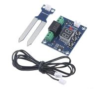 Zeroupshop XH-M214 12V Soil Humidity Sensor Controller, Digital Display Irrigation Automatic Watering Module, for Garden Farm Greenhouse, 20-99% For RH Range, 10A Control Current