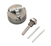 Zeroupshop Z011 Professional Metal Drill Chuck Set with Three-Jaw and Four-Jaw Design Zinc Alloy Manual Lathe Chuck with Connecting Rod for Electric Drill Workshop Equipment(B)