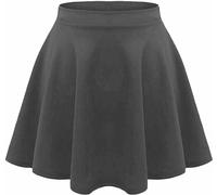 Zerox World Girls Skater Skirt Flared High Waisted Flippy Stretch Mini Tutu Fancy School Skirts 5-13 Years (UK, Age, 13 Years, Regular, Charcoal)