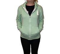 Zerox World Ladies Hoodie Zip Up Plain Womens Sweatshirt Fleece Full Zipper Hooded Long Sleeve Zipped Top Mint