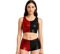 Zerox World Women and Kids Stylish Halloween Costumes Cosplay for Kids Red Blue, Red & Black Jackets, Hotpants, Leggings, Age 3-13 Years (Red and Black - Hotpants, 20-22)