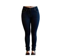 Zerox World Women's High-Waisted Stretch Skinny Jeggings Plain Denim Leggings with Pockets, Slim Fit Jeans Trousers for Ladies and Girls Sizes 8 to 22 (UK, Numeric, 20, Plus, Regular, Navy)