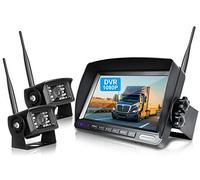 ZEROXCLUB HD 1080P Digital Wireless Backup Camera System Kit for RV/Truck/Trailer/Van/Bus,IR Night Vision,7 Inch HD LCD Monitor,IP69 Waterproof Rear View Camera No Interference Record-SW02