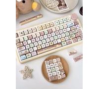 ZERRIOY Cream Bear Theme 132Keys PBT MOA Profile Dye-Sublimation Keycaps