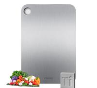 ZERRO Pure Titanium Cutting Board 14" x 9.84", 100% Titanium Cutting Boards for Kitchen Double Sided Food Grade Hygiene & Durability Titanium Chopping Board for Meat Veggies Fruits