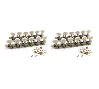 Zerthaus 2X 12 Strings Acoustic Guitar Tuning Pegs Chrome Plated Machine Heads 6L 6R Acoustic Guitar Instruments Accessory Part