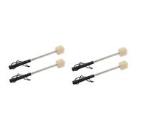 Zerthaus 4 Pcs 12.5Inch Bass Steel Drum Mallets,Wool Felt Drum Sticks with Stainless Steel Handle, Anti- Wool Drum Mallets