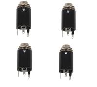 Zerthaus 4Pc Black Guitar Endpin Jack 6.35 Input for Any Guitar Eq Pickup Output Guitar Parts & Accessories
