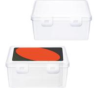 ZERUIDM 2 Pcs Plastic Playing Cards Case for UNO, Clear High Capacity Playing Card Box Holder Storage