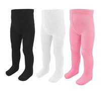 ZERULETS Baby Girls Boys Tights Girls Cotton Leggings Kids Thick Warm Pantyhonse Newborn Stockings 3 Pack for 9-18 Months