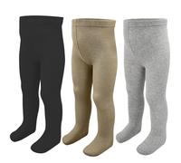 ZERULETS Baby Girls Boys Tights Girls Cotton Leggings Kids Thick Warm Pantyhonse Newborn Stockings 3 Pack for 0-9 Months