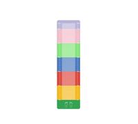 ZERVA Indoor Standing Long Jump Mat Colorful, 2m/3m Long Exercise Measuring Mat, Jumping Practice Test Pad, Home Floor Carpet Rug for Bedroom Living Room(Rainbow,300x100cm/118x39.3in)