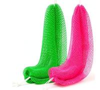 Zerwhil 2 Pieces African Net Sponge, Authentic Real African Exfoliating Net Bath Sponge Wash Cloth Loofah Exfoliating, Body Back Scrubber for Shower, Nylon Exfoliating Washcloth Towel for All Skin