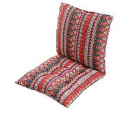 Zerxi 40 x 80 cm Thick Printed Chair Cushion Soft Square Seat Pad Breathable One-piece Style Seat Mat with Fixable Rope Strings for Office Dining Classroom Garden (Bohemia #2)