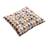 Zerxi Thick Printed Chair Cushion 40 x 40 cm Square Seat Pad Soft Breathable Back Cushion 16 x 16 Inch with Fixable Ties for Office Dining Classroom Garden Outdoor (Triangle #1)