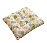 Zerxi Thick Printed Chair Cushion 40 x 40 cm Square Seat Pad Soft Breathable Back Cushion 16 x 16 Inch with Fixable Ties for Office Dining Classroom Garden Outdoor (Tree #4)