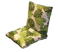 Zerxi Thick Printed Chair Cushion 40 x 80 cm Square Seat Pad Back Cushion One-piece Style Seat Mat 16 x 32 Inch Separable Soft Breathable for Office Dining Classroom Garden Outdoor (Leaf #2)