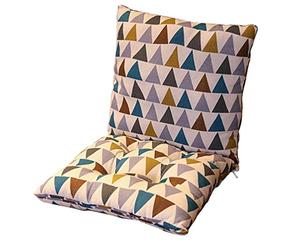 Zerxi Thick Printed Chair Cushion 40 x 80 cm Square Seat Pad Back Cushion One-piece Style Seat Mat 16 x 32 Inch Separable Soft Breathable for Office Dining Classroom Garden Outdoor (Triangle #2)