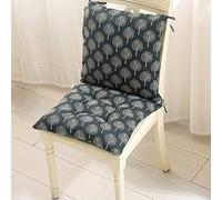 Zerxi Thick Printed Seat Pad Soft Square Back Cushion Breathable One-piece Style Chair Cushion with Fixable Rope Strings for Office Dining Classroom Garden (Tree/Dark Grey (Plus, 45 x 90 cm))