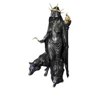 zeryor Hecate Gr oddess Statue - Witch of Night Gothic Resin Craftwork Ornament, Multi-Purpose Magic Sculpture for Home Desktop Decorative Ornament (C, 16 x 5 x 5 cm)