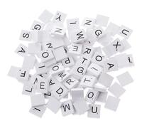 zeryor White Wooden Letter Tiles 100 Pcs, Wood Alphabet Blocks for Scrabble Replacement Tiles, DIY Crafts, Baby Literacy Puzzle, Intellectual Development English Alphabet Learning