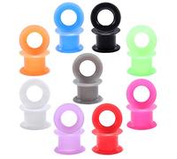 ZeSen Jewelry 9 Pairs of Flexible Silicone Ear Plugs for Piercing, Silicone
