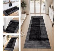 ZESEWU Carpet Runner Hallway Indoor Entryway Rug Non-Slip Area Rugs Washable Durable Black Dark Carpets Kitchenrug 40X120CM Corridor Runner Rugs Modern for Living Room Bedroom Home Office Floor Mats