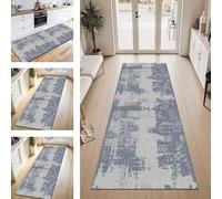ZESEWU Carpet Runner Hallway Indoor Entryway Rug Non-Slip Area Rugs Washable Durable Blue Grey Carpets Kitchenrug 80X100CM Corridor Runner Rugs for Living Room Bedroom Home Office Floor Mats