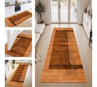 ZESEWU Carpet Runner Hallway Indoor Entryway Rug Non-Slip Area Rugs Washable Durable Brown Carpets Kitchenrug 40X120CM Corridor Runner Rugs Modern for Living Room Bedroom Home Office Floor Mats