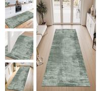 ZESEWU Carpet Runner Hallway Indoor Entryway Rug Non-Slip Area Rugs Washable Durable Green 3D Carpets Kitchenrug 40X120CM Corridor Runner Rugs Modern Living Room Bedroom Home Office Floor Mats