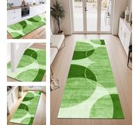 ZESEWU Carpet Runner Hallway Indoor Entryway Rug Non-Slip Area Rugs Washable Durable Green Carpets Kitchenrug 40X120CM Corridor Runner Rugs Modern Living Room Bedroom Home Office Floor Mats