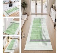 ZESEWU Carpet Runner Hallway Indoor Entryway Rug Non-Slip Area Rugs Washable Durable Green Grey Carpets Kitchenrug 40X120CM Corridor Runner Rugs Modern for Living Room Bedroom Home Office Floor Mats