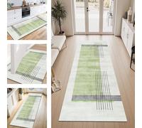 ZESEWU Carpet Runner Hallway Indoor Entryway Rug Non-Slip Area Rugs Washable Durable Green Grey Carpets Kitchenrug 40X120CM Corridor Runner Rugs Modern for Living Room Bedroom Home Office Floor Mats