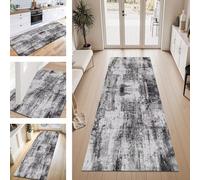ZESEWU Carpet Runner Hallway Indoor Entryway Rug Non-Slip Area Rugs Washable Durable Grey Black Carpets Kitchenrug 70X200CM Corridor Runner Rugs Modern for Living Room Bedroom Home Office Floor Mats