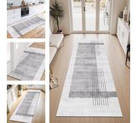 ZESEWU Carpet Runner Hallway Indoor Entryway Rug Non-Slip Area Rugs Washable Durable Grey Carpets Kitchenrug 40X120CM Corridor Runner Rugs Modern for Living Room Bedroom Home Office Floor Mats