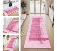 ZESEWU Carpet Runner Hallway Indoor Entryway Rug Non-Slip Area Rugs Washable Durable Pink Carpets Kitchenrug 40X120CM Corridor Runner Rugs Modern for Living Room Bedroom Home Office Floor Mats