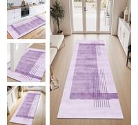 ZESEWU Carpet Runner Hallway Indoor Entryway Rug Non-Slip Area Rugs Washable Durable Purple Carpets Kitchenrug 40X120CM Corridor Runner Rugs Modern for Living Room Bedroom Home Office Floor Mats