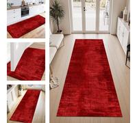 ZESEWU Carpet Runner Hallway Indoor Entryway Rug Non-Slip Area Rugs Washable Durable Red 3D Carpets Kitchenrug 40X120CM Corridor Runner Rugs Modern Living Room Bedroom Home Office Floor Mats